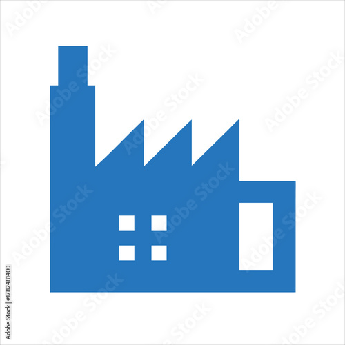 Industrial park silhouette vector with factory and warehouse buildings