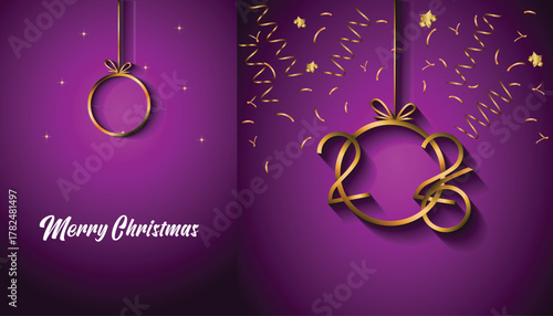 2026 Merry Christmas background for your seasonal invitations, festival posters, greetings cards. 
