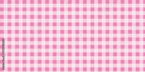 Seamless pastel pink gingham pattern.