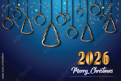 2026 Merry Christmas background for your seasonal invitations, festival posters, greetings cards.