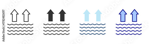 Tide Icon Set. Designed In Multi Style