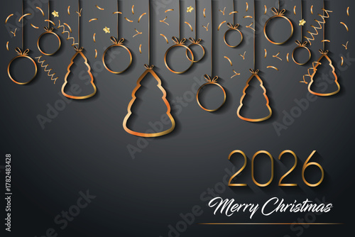 2026 Merry Christmas background for your seasonal invitations, festival posters, greetings cards.