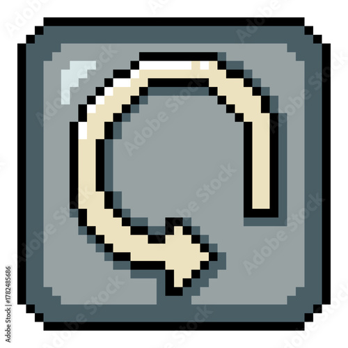 Vector Pixel Art Icon Repeat Button
