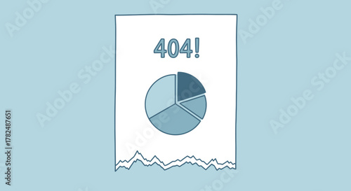 404 Error Page Design A Visual Representation of a Missing Webpage with a Pie Chart