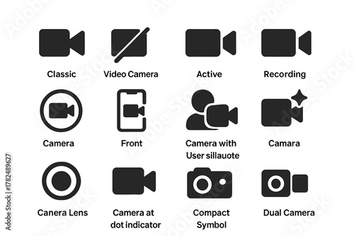 Camera Themed Icons Set