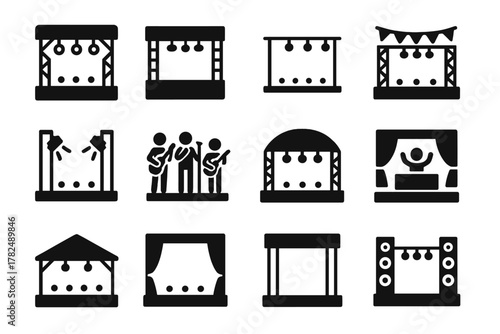 Stage and Performance Setup Icons Collection