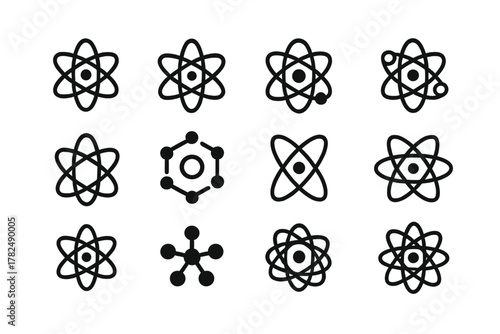Atom and Molecule Icon Set