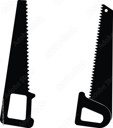 A classic hacksaw silhouette illustration