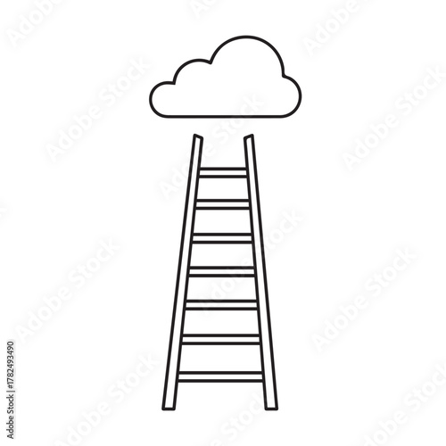 "Faith, dream, or ascension metaphor illustration."