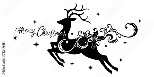reindeer for festive christmas decoration vector 3.eps