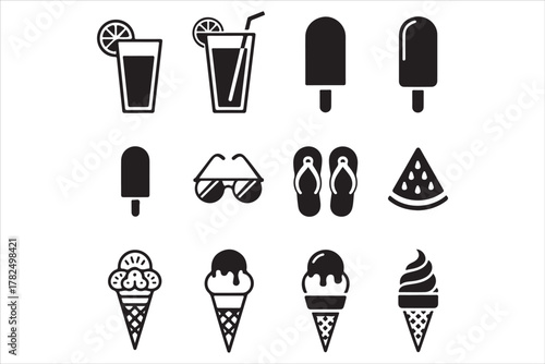 Ice Cream Dreams  Sweet Silhouette Vector Design Bundle
