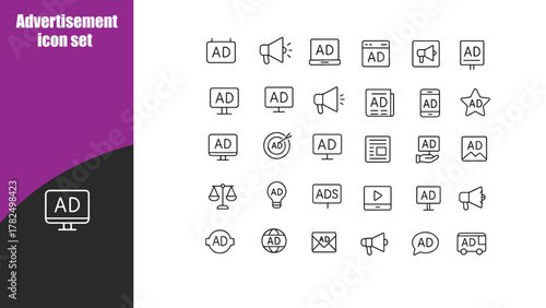 Advertisement icon set