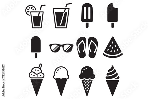 Ice Cream Dreams  Sweet Silhouette Vector Design Bundle