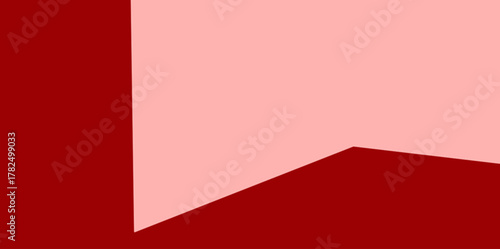 L-Shape Banner Abstract Vector Illustration Background. Bold abstract vector illustration background featuring a prominent L-shaped pink banner area against a deep red backdrop.