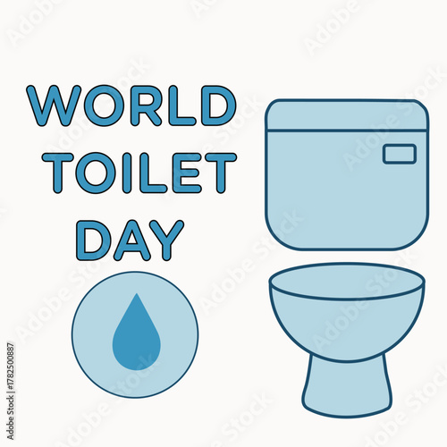 world toilet day  icon vector graphic illustration  with white background flat hand made icon fill icon .