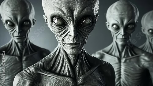 Extraterrestrial Beings: A Study in Grey Aliens Featuring Eerie and Enigmatic Forms