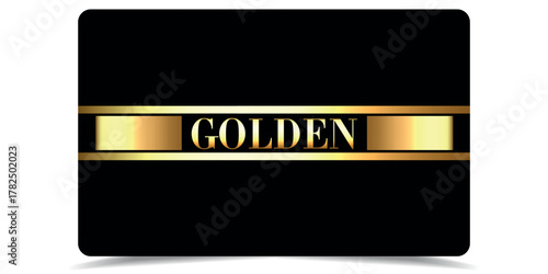 VIP gold card. Luxury texture template design. Golden Vip ticket on black background for invitation, club, award, casino, certificate. Exclusive premium card.