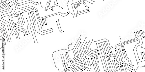 Abstract digital background with technology circuit board texture. Electronic motherboard illustration. Communication and engineering concept.