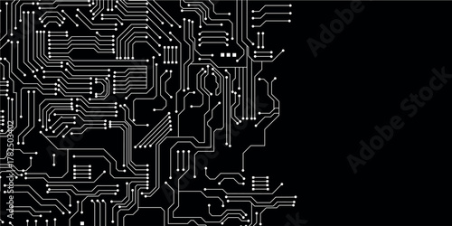 Circuit Board Technology Background Vector. 