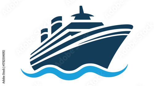 Cruise ship ocean liner travel icon