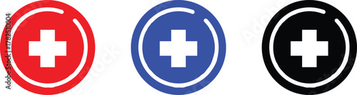 medical cross icon set health medicine hospital sign logo