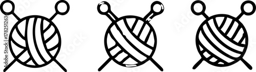 Yarn Ball and Knitting Needles.