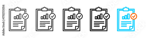 results icon set multiple style collection	
