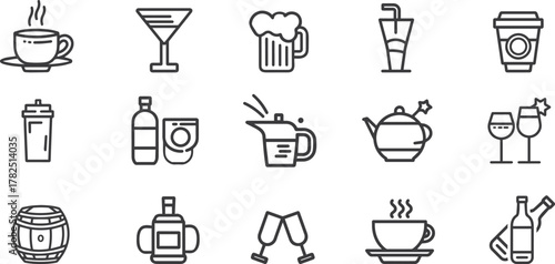Ultimate Food & Drink Icon Collection: Kitchenware, Beverages, and Dining Essentials