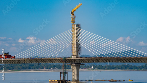 Bridge under construction in Guwahati Assam India 1