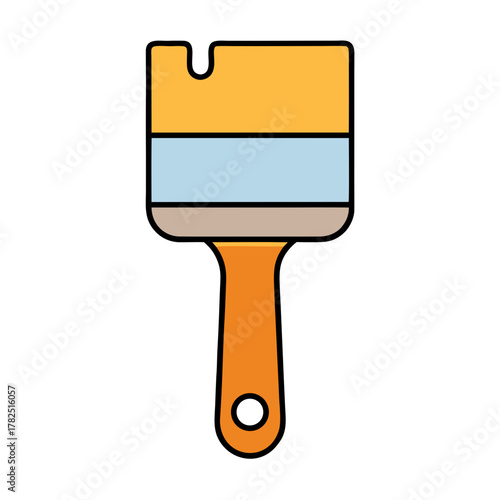 Flat design paintbrush tool graphic icon
