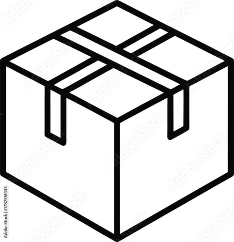 Simple delivery box icon for shipping and logistics