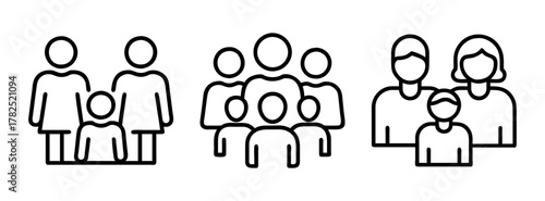 Family parent child group icon vector illustration simple design for web and graphic design use