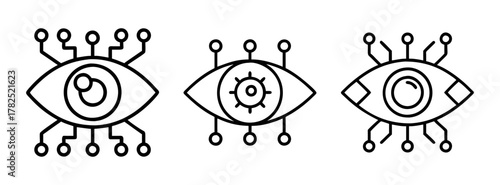 Cybernetic eyes technology digital futuristic vision ai artificial intelligence concept art