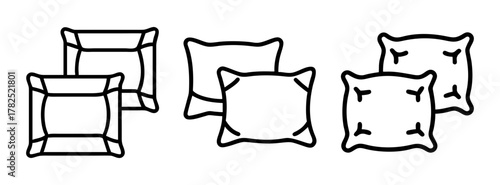 Illustration of multiple hanging meat cuts, butchered meat cuts vector drawing, meat market cuts