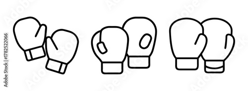 Boxing gloves vector illustration for sports equipment and fitness training gear design element