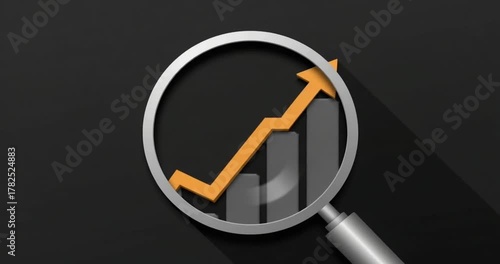 magnifying glass on the yellow arrow