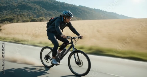 man riding a bike