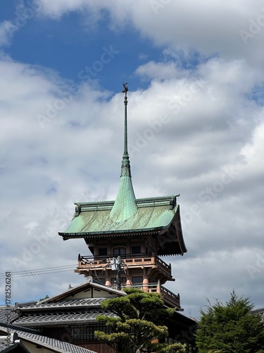 Temple Tower in Myōshin-ji Complex, Kyoto, Japan
