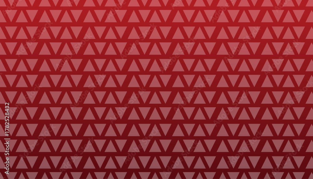 Fototapeta premium Seamless red gradient background with repeating geometric triangle pattern