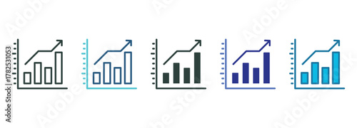 Chart Icon Set Multiple Style Of