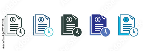 Project Deadline Icon Set Multiple Style Of