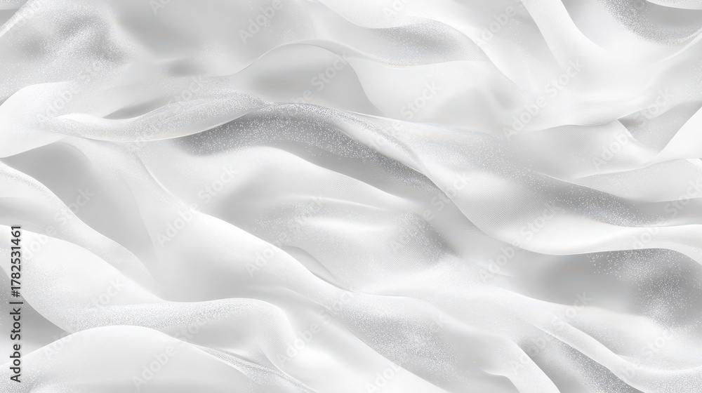 Obraz premium Ethereal Dance of Fabric: A mesmerizing display of flowing fabric in a captivating dance, where each delicate fold and curve creates an interplay of light and shadow, resulting in a sense of serenity.