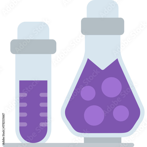 Magic Potions Bottles with Glowing Colors and Smoke