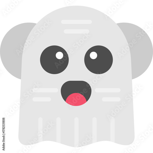 White Ghost Floating in Haunted House at Night
