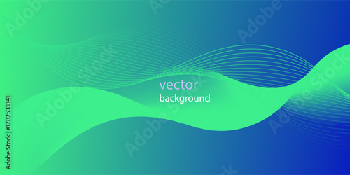 Abstract Green Fluid Banner Template. Modern background design. gradient color. Dynamic Waves. Liquid shapes composition. Fit for banners