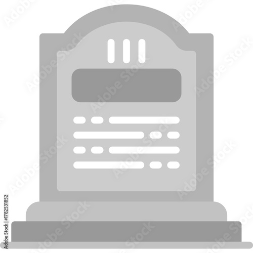 Old Tombstone in Creepy Graveyard with Fog
