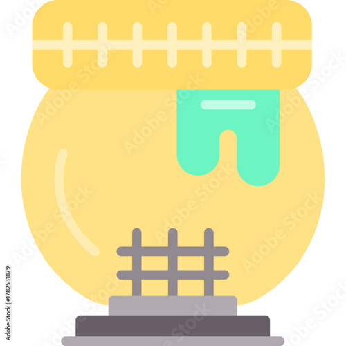 Green Slime Dripping on Black Background
