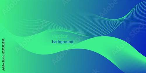 Abstract Green Fluid Banner Template. Modern background design. gradient color. Dynamic Waves. Liquid shapes composition. Fit for banners