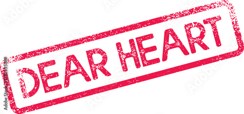 Affectionate Dear Heart Rubber Stamp Impression for Love Letters and Feelings