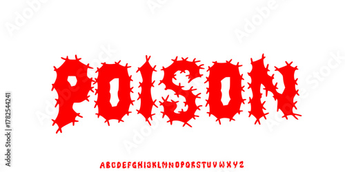 tribal aggressive font design featuring razor sharp, chaotic strokes. perfect for metal, streetwear, and extreme apparel print